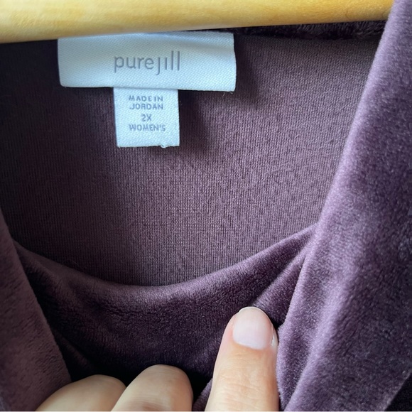 Pure Jill Crushed Velour Cowl Neck Tunic, Size: 2X - Picture 7 of 7